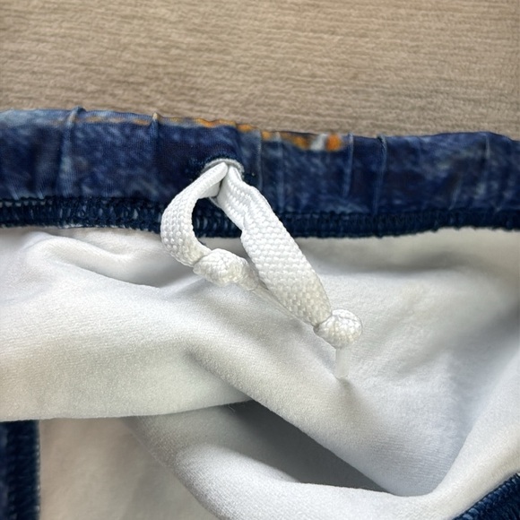 Blue Denim Print Swim Trunks - Picture 11 of 11